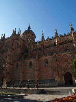 The new cathedral in Salamanca, Spain