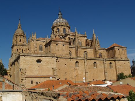 View on the cathedral of Salamanca, Spain.