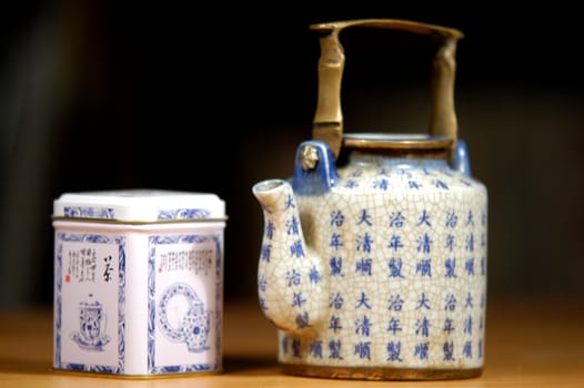 China teapot and cup