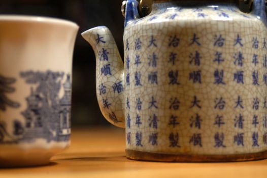 China teapot and cup 