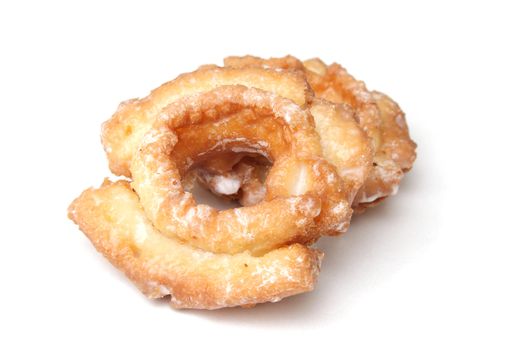 Two donuts isolated on the white background