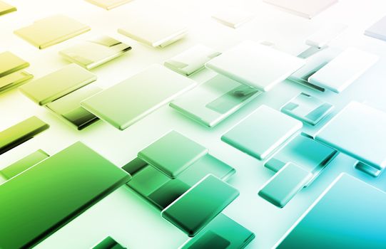 Technology Concept with Online Media Abstract Art