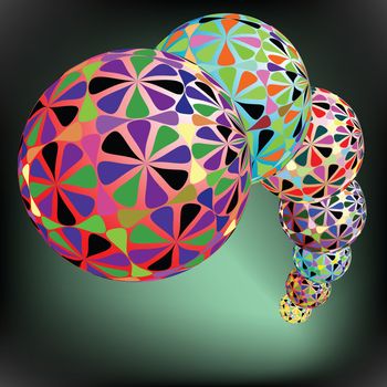 geometric bubbles pattern, abstract vector art illustration