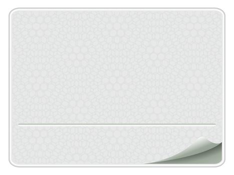 rectangular empty paper against white background, abstract vector art illustration