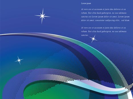 blue wavy background, abstract vector art illustration