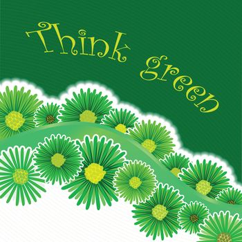 green background, abstract vector art illustration
