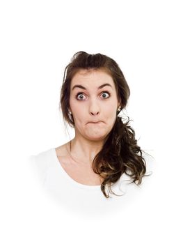Young woman making a funny face