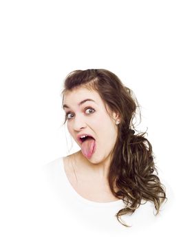 Young woman making a funny face