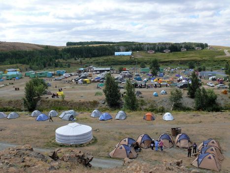 campground in historic landscape museum-reservation Arkaim