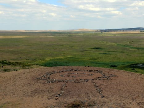 spiritual pattern in mountain "Shamanka" - Arkaim