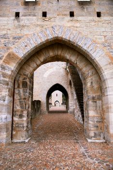 Medieval Valentre bridge in Carhors in southwest France