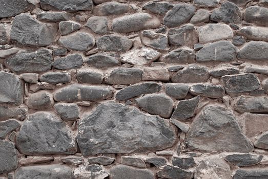 Traditional african stone wall in Ile de Goree, Senegal