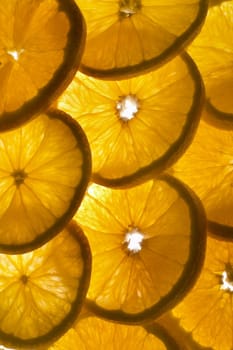 fruit background: macro picture of orange slices