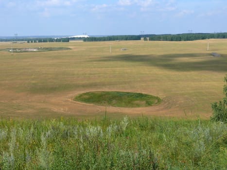 Symbol of oval in the field