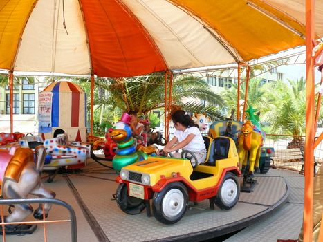 Old carousel in Alania city