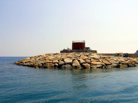 Construction of the lighthouse - Alania bay, Turkey