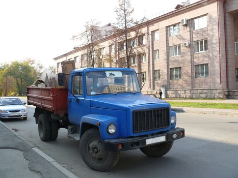Russian truck in the street