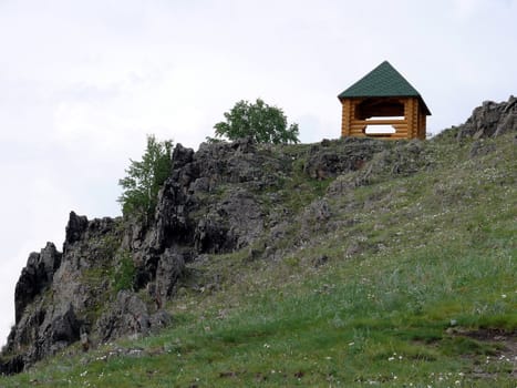 Arbour in Turgoyak rocks