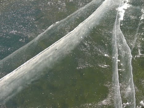 Cracked Ice in the Lake