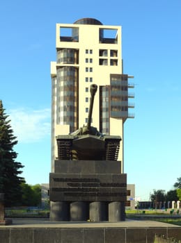 Memorial with tank in Chelyabinsk