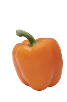 Orange paprika isolated on white background