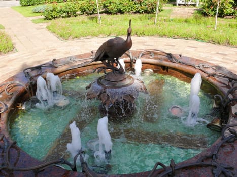Fountain with peacock in Kremlin territory