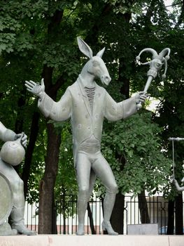 The children - victims of adult vices. Monument, Moscow