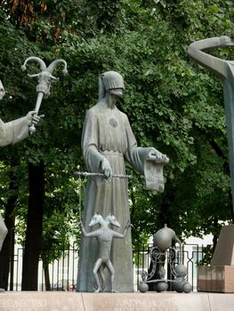 The children - victims of adult vices. Monument, Moscow