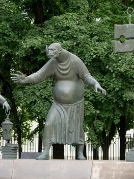 The children - victims of adult vices. Monument, Moscow