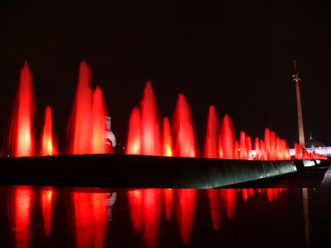 Fountains in Victory park - Moscow