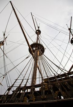 Detail of Neptune Galleon, used by R. Polansky for the movie Pirates