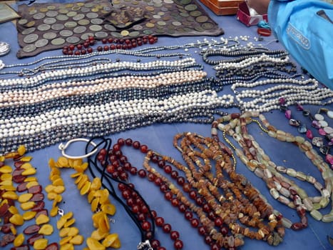 bijouterie market in Sergiev Posad. Russia