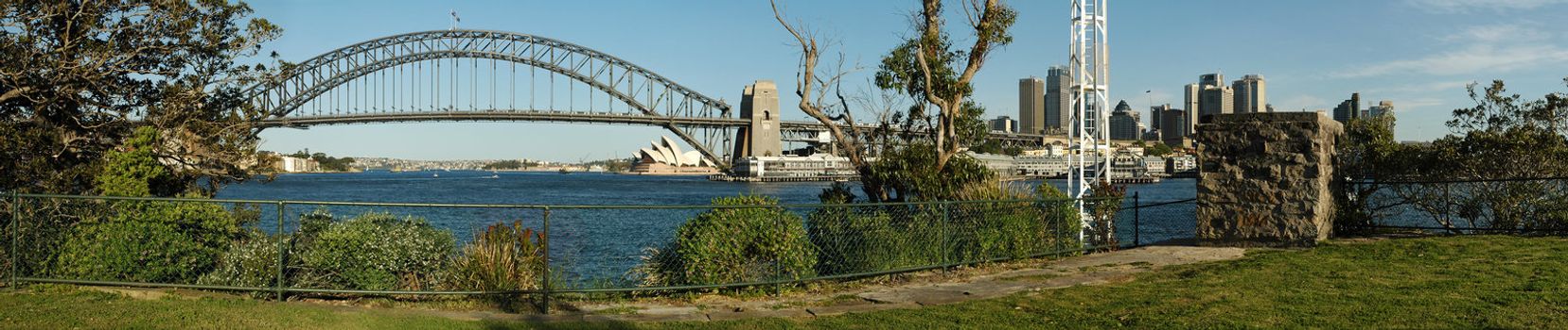 sydney panorama, harbour bridge, opera house and CBD