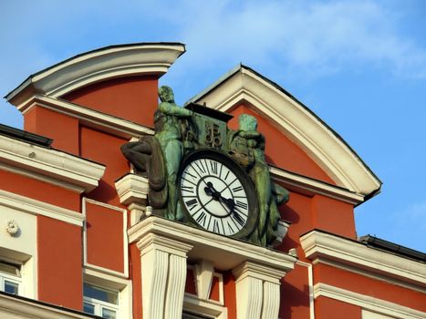 Clock in the roof. Sofia, Bulgaria