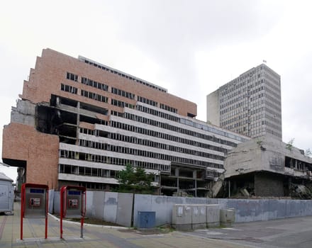 Disturbed building in Belgrad, Serbia