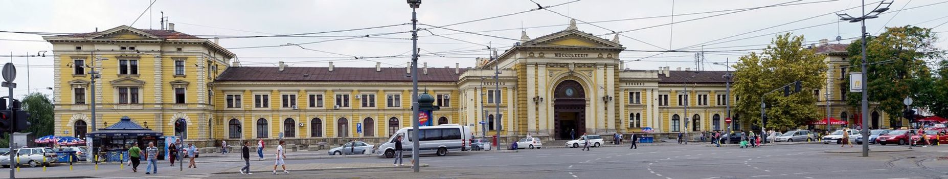 Old railway station building in Belgrade, Serbia