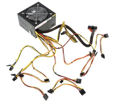 Computer component - power supply unit - isolated in the white background