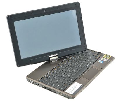 Laptop - notebook - with its monitor twisted