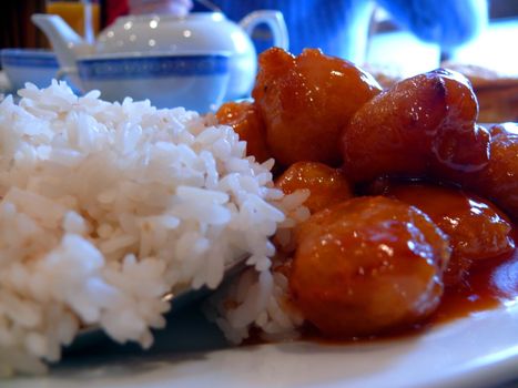 Chinese food in restaurant