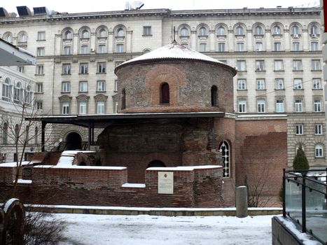 Church of Saint George in winter, Sofia. Bulgaria