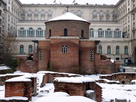 Church of Saint George in winter, Sofia. Bulgaria