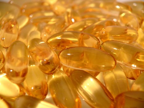 Pills with Fish Oil  background