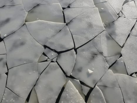 Ice crack texture in the Moscow river
