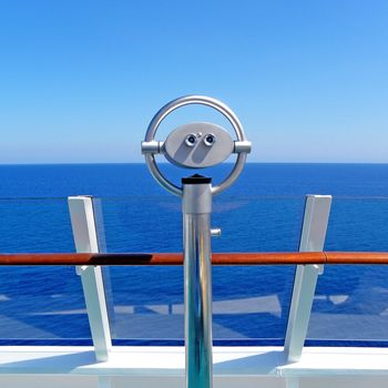 View over the ocean from a ship