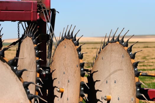 Hay rake ready to use during harvest