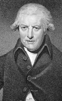 William Barrington, 2nd Viscount Barrington (1717-1793) on engraving from the 1800s. British politician best known for his two periods as Secretary of War during Great Britain's involvement in the 7 Years War and American War of Independence. Engraved by Ridley after a picture by Lawrence and published by J.Sewell in 1800.