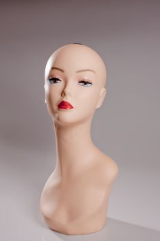 mannequin without hair for wig over gray