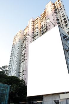 advertising block in apartment building 