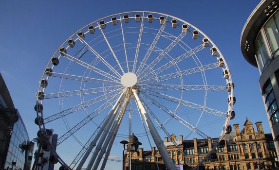 Manchester eye, big wheel in the city centre of Manchester England