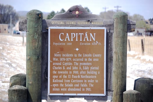 Capitan New Mexico Historic Marker